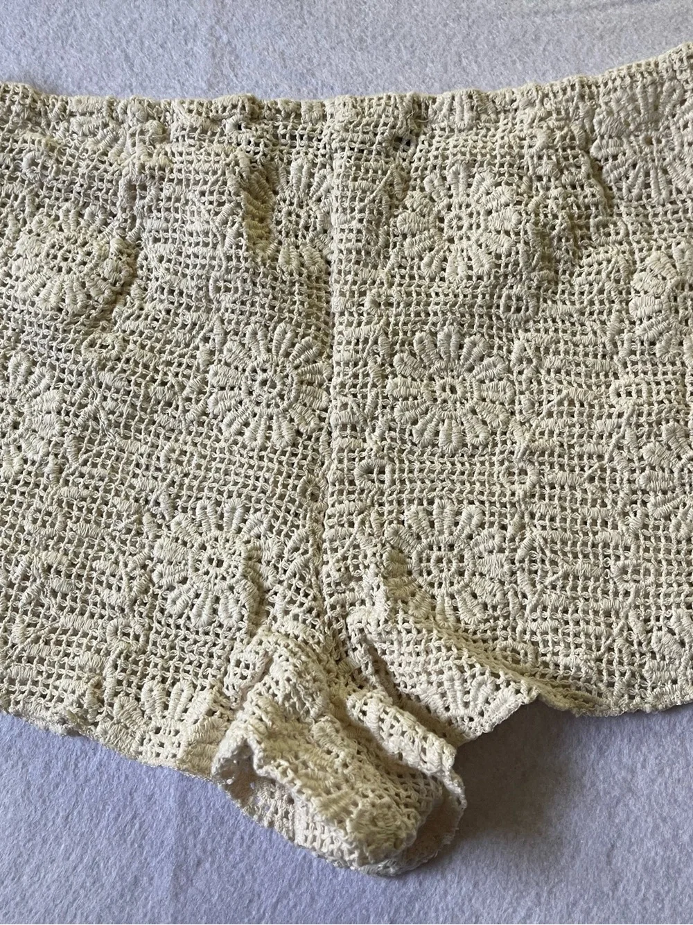 Lioness Cream Crochet Lace Shorts